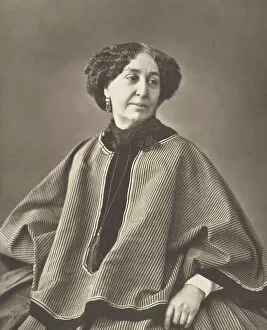Baroness Dudevant Gallery: Georges Sand (born Amantine Lucile Aurore Dupin, French novelist, 1804-1876), 1864. Creator: Nadar