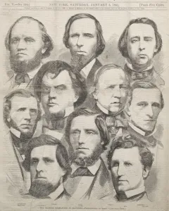 Winslow Homer American Prints: The Georgia Delegation in Congress, 1861. Creator: Winslow Homer (American, 1836-1910)