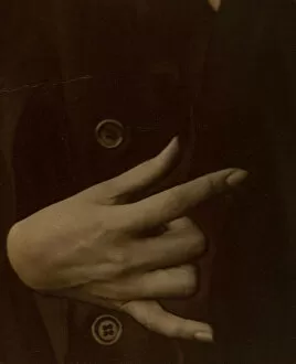 Buttons Gallery: Georgia O Keeffe - Hand, 1918. Creator: Alfred Stieglitz