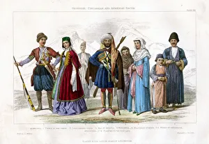 Pilgrim Prints: Georgian, Circassian and Armenian Races, 1873. Artist: J Le Conte