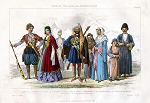 Circassian Gallery: Georgian, Circassian and Armenian Races, 1873. Artist: J Le Conte