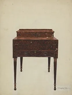 Ions Willoughby Prints: Georgian Desk, 1935/1942. Creator: Willoughby Ions