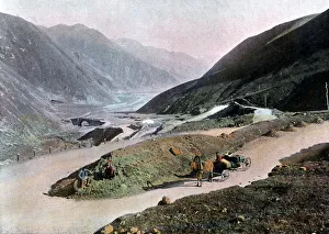Hairpin Bend Prints: Georgian Military Road, c1890. Artist: Gillot