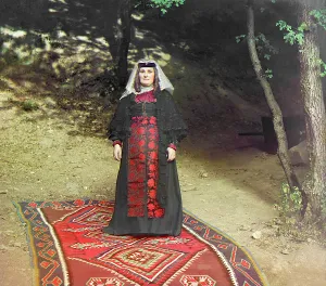 Georgia Asia Prints: Georgian woman, between 1905 and 1915. Creator: Sergey Mikhaylovich Prokudin-Gorsky