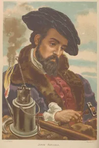 Georg Bauer Prints: Georgius Agricola. From: La ciencia y sus hombres, 1879