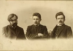 Images Dated 30th March 2010: Georgy Chulkov, Vasili Milioti and Genrich Tasteven, Russian writers, 1900s