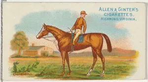 Geraldine, from The Worlds Racers series (N32) for Allen & Ginter Cigarettes, 1888