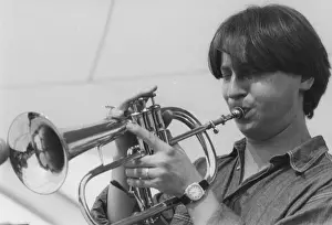 Trumpet Prints: Gerard Presencer, 1995. Creator: Brian Foskett