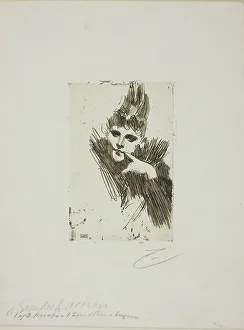 Zorn Anders Prints: Gerda Grönberg I, 1891. Creator: Anders Leonard Zorn