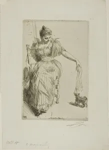 Puppies Prints: Gerda Hagborg II, 1893. Creator: Anders Leonard Zorn