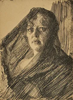 Gerda Lundekvist, (c1910s). Creator: Anders Leonard Zorn