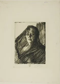Gerda Lundequist, 1909. Creator: Anders Leonard Zorn