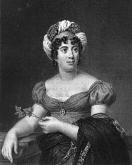 Germaine de Stael, French writer, novelist and political propagandist, (1836).Artist: E Scriven