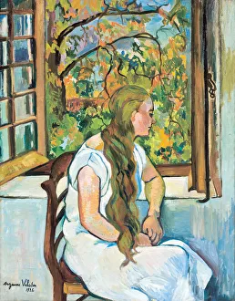 Suzanne 1865 1938 Prints: Germaine Utter at her window, 1926