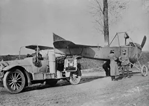 Adjusting Prints: German aeroplane transport, 13 Apr 1915. Creator: Bain News Service