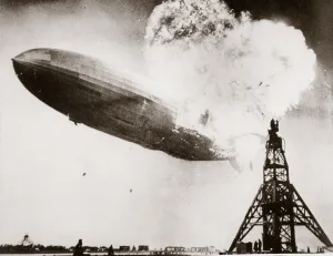 Horrifying Prints: The German airship Hindenburg blows up, Lakehurst, New Jersey, USA, 6 May 1937