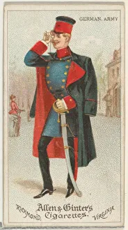 Monocle Prints: German, Army, from Worlds Dudes series (N31) for Allen & Ginter Cigarettes, 1888