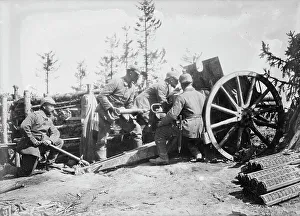 Shells Prints: German Battery in Galicia, between 1914 and c1915. Creator: Bain News Service