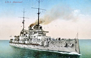Images Dated 20th March 2007: German battleship Rheinland, c1910-1918