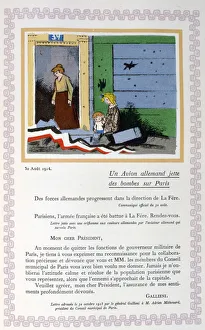 Bombsite Prints: German bombing of Paris, 30th August 1914, (1919). Artist: Andre Helle