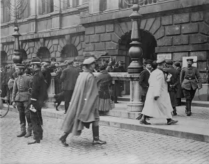 Headquarters Prints: German Commandant's Hdqtrs. Antwerp, 1914. Creator: Bain News Service