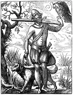 German falconer, 16th century (1849). Artist: Jost Amman