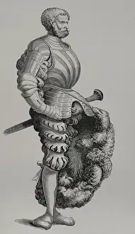 German Knight, 1877. Creators: Burgmayer, Unknown