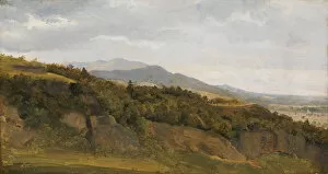 Fritz Gallery: German Landscape with View towards a Broad Valley, ca. 1829-30. Creator: Ernst Christian