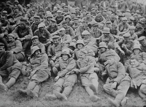 Prisoners Of War Prints: German prisoners, Messines Ridge, 8 Jun 1917. Creator: Bain News Service