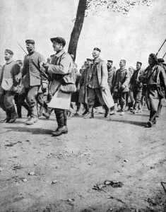 Artois Prints: German prisoners from the Second Battle of Artois, France, World War I, 1915