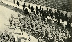 German prisoners from the SMS Magdeburg in Petrograd, Russia...August 1914, (c1920)