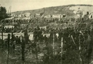 German prisoners of war, northern France, First World War, c1916, (c1920). Creator: Unknown German prisoners of war, northern France, First World War, c1916, (c1920). Creator: Unknown