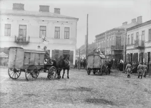 Humanitarian Aid Prints: German Red Cross in Skiernewice, between c1910 and c1915. Creator: Bain News Service