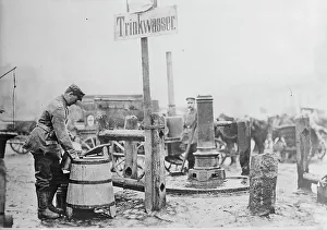 Water Amenities Prints: German Sanitary sign near Lodz, between 1914 and c1915. Creator: Bain News Service