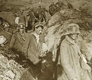 Grand Est Prints: German soldiers, Bois des Chevaliers, Vaux, northern France, c1914-c1918