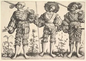 Schon Prints: Three German Soldiers. n. d. Creator: Daniel Hopfer