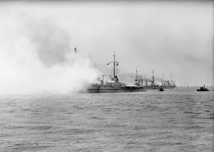 Squadron Prints: German Squadron Visit To U.S. - German Squadron In Hampton Rd
