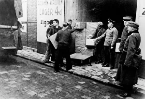 Shortage Prints: German supply depot, occupied Paris, February 1941