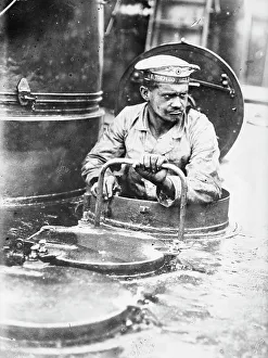 Turret Prints: On a German Torpedo Boat, 19 Aug 1915. Creator: Bain News Service