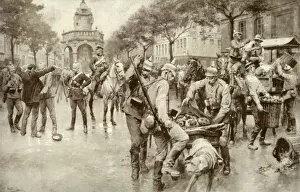 Plundering Gallery: German Troops Occupying the City of Liege, 1915 Creator: Unknown