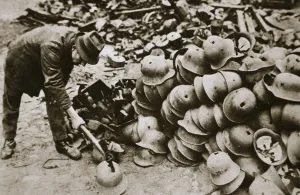 Military Equipment Gallery: German war materiel destroyed under the terms of the Armistice, c1918-c1919(?). Artist