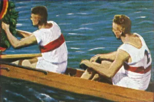 Iasmatzis Prints: German winners of the coxless pairs, 1928. Creator: Unknown