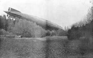 German Zeppelin L49 brought down and captured intact by the French, 20 October 1917