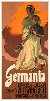 Germania - an opera by Alberto Franchetti, 1902. Creator: Hohenstein, Adolfo (1854-1928)