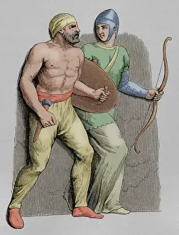 Semi Dress Prints: Germanic and Gaul auxiliaries, 1877. Creator: Unknown