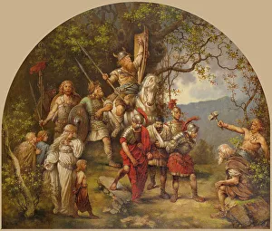 Private Collectionhistory Painting Prints: The Germanic peoples and captured Romans