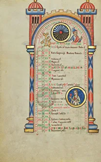 Virgo Prints: Germanicus Caesar (?); Zodiacal Sign of Virgo; Stammheim Missal