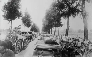 Germans in Belgium, on the way to the front, between c1914 and c1915. Creator: Bain News Service