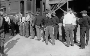 Germans at Hoboken, 1919. Creator: Bain News Service