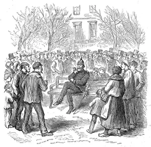 Army Of Occupation Prints: The Germans in Paris: an object of great curiosity, Champs Elysees, 1871. Creator: Unknown